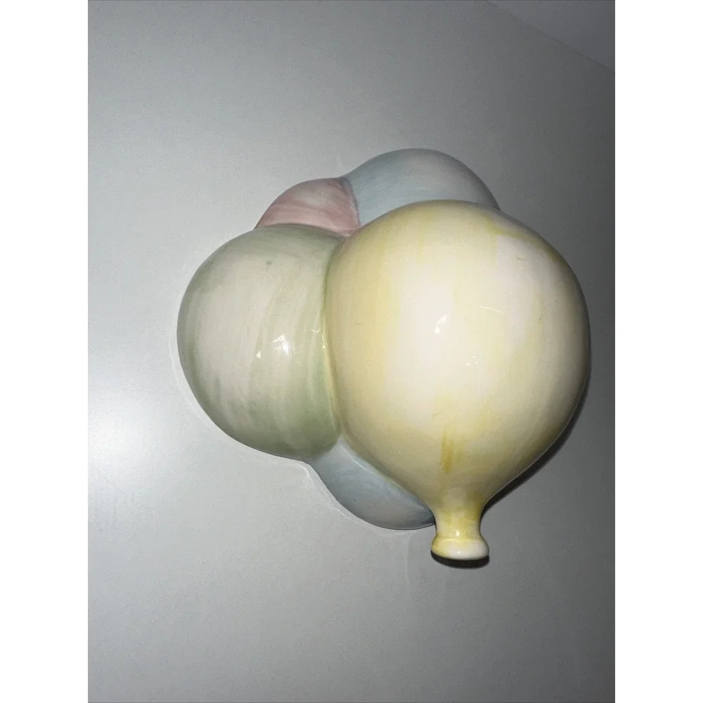 Vintage Japan Ceramic Balloon Wall‎ Hanging 1983 - Hanger Clown Light Fitz Floyd